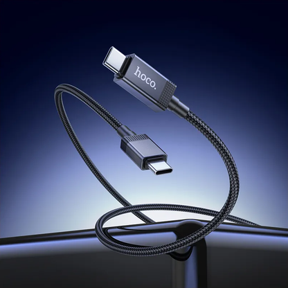 USB-C Data- og Opladningskabel - USB-C HOCO X118 Display, 60W, 1m, Sort