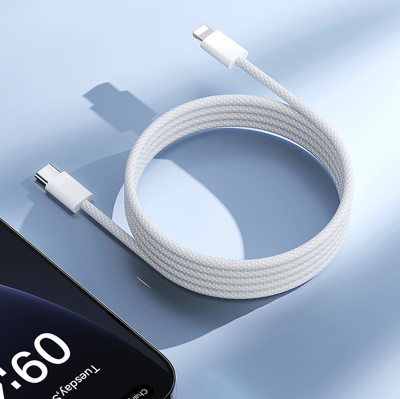 Data- og opladningskabel USB-C - Lightning Joyroom S-A45, 30W, 1m, Hvid