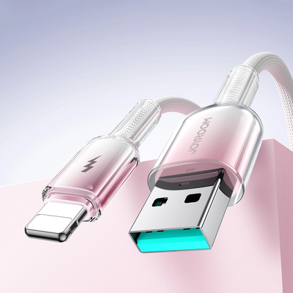 USB-A til Lightning data- og opladningskabel Joyroom S-A42, 18W, 1,2m, hvid