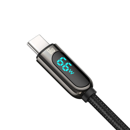 Data- og opladningskabel USB-A - USB-C Baseus Display, 66W, 2m, Sort CASX020101