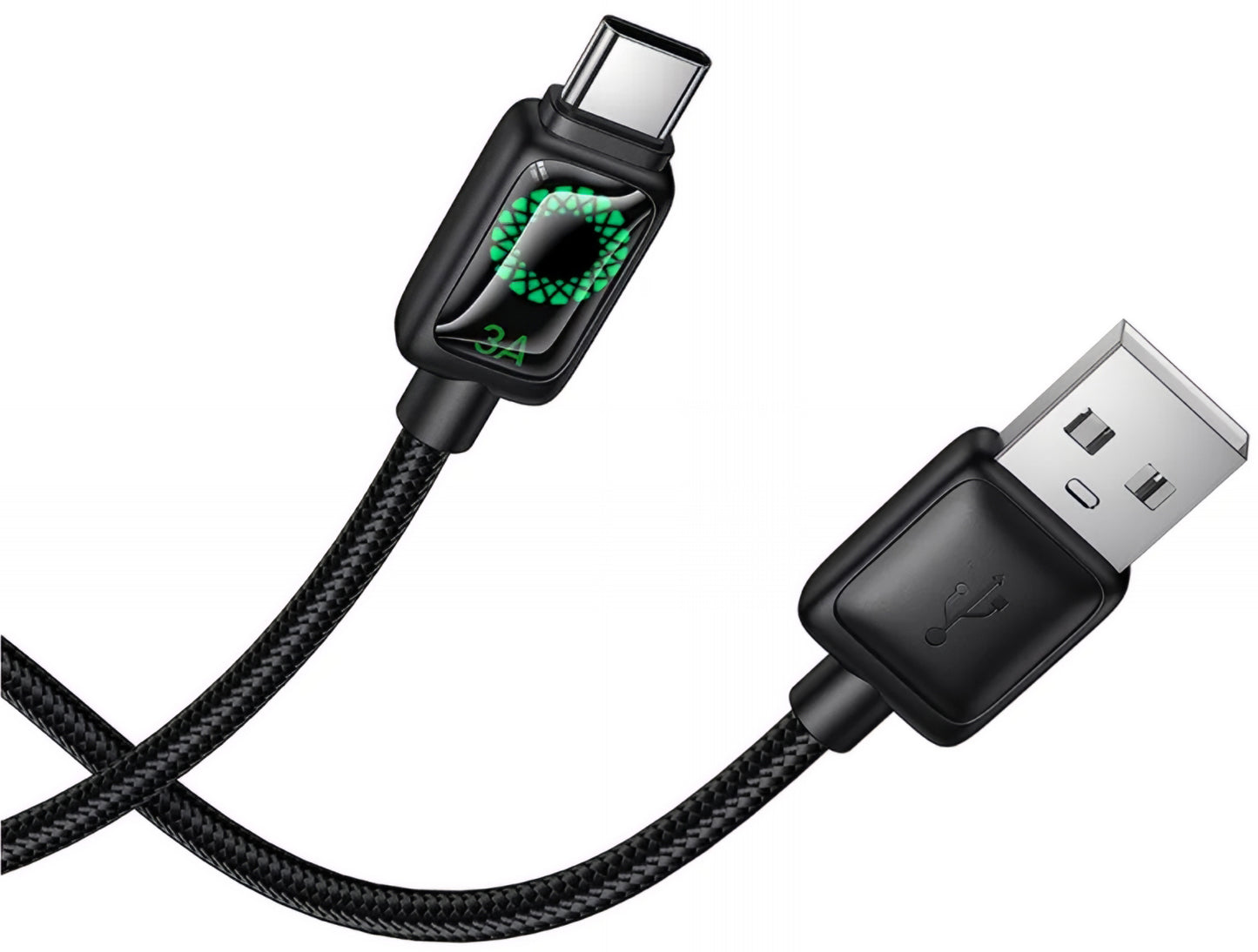 Data- og opladningskabel USB-A - USB-C HOCO U146, 36W, 1.2m, Sort