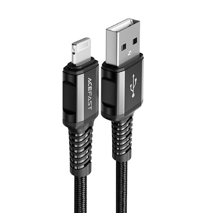 Data- og opladningskabel USB-A - Lightning Acefast C1-02, 18W, 1,2m, Sort
