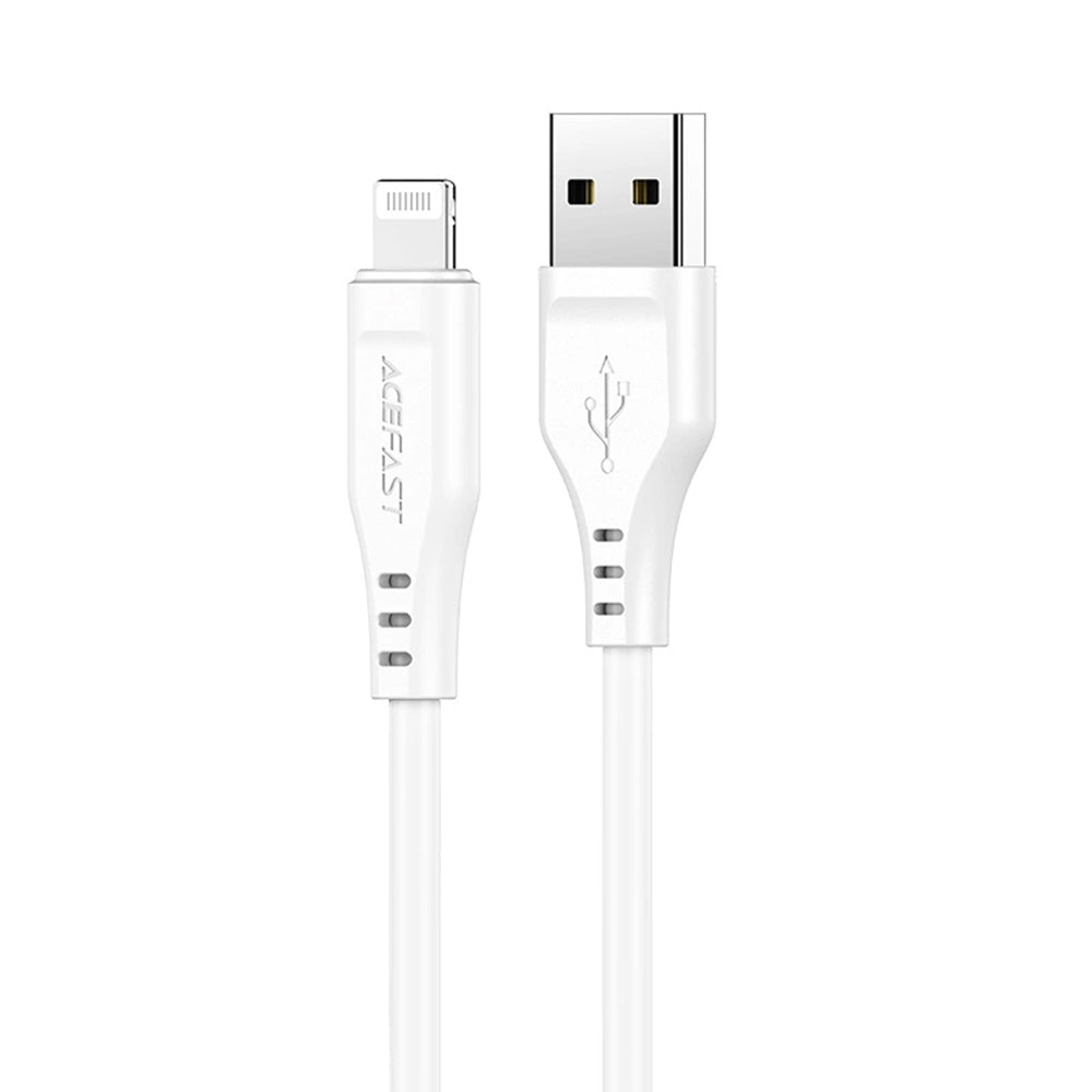 Data- og opladningskabel USB-A - Lightning Acefast C3-02, 18W, 1,2m, Hvid