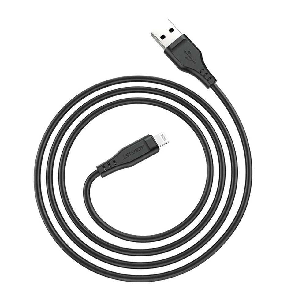 Data- og opladningskabel USB-A - Lightning Acefast C3-02, 18W, 1,2m, Sort