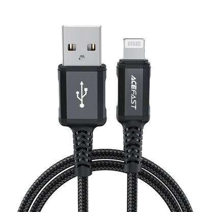 Data- og opladningskabel USB-A - Lightning Acefast C4-02, 18W, 1,8m, Sort