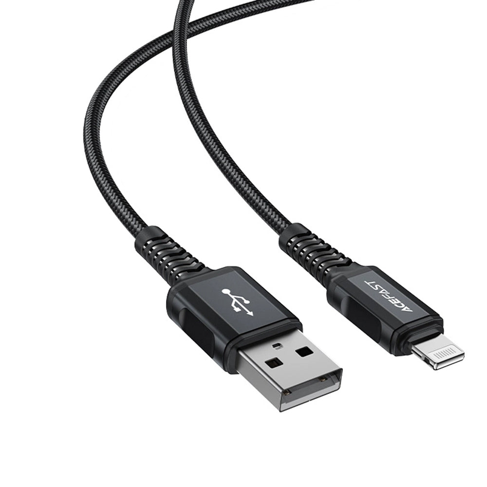 Data- og opladningskabel USB-A - Lightning Acefast C4-02, 18W, 1,8m, Sort