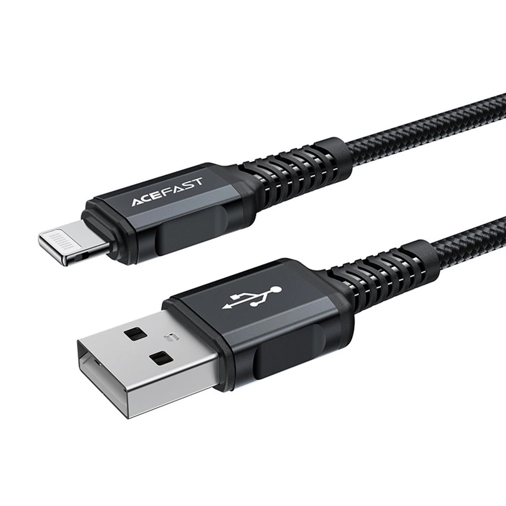 Data- og opladningskabel USB-A - Lightning Acefast C4-02, 18W, 1,8m, Sort