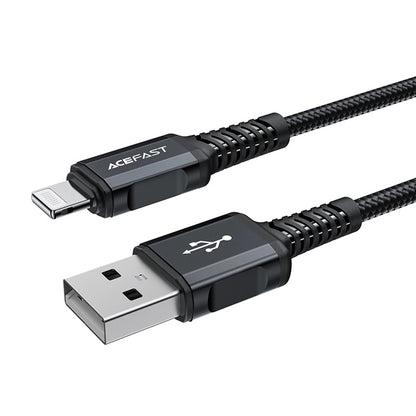 Data- og opladningskabel USB-A - Lightning Acefast C4-02, 18W, 1,8m, Sort