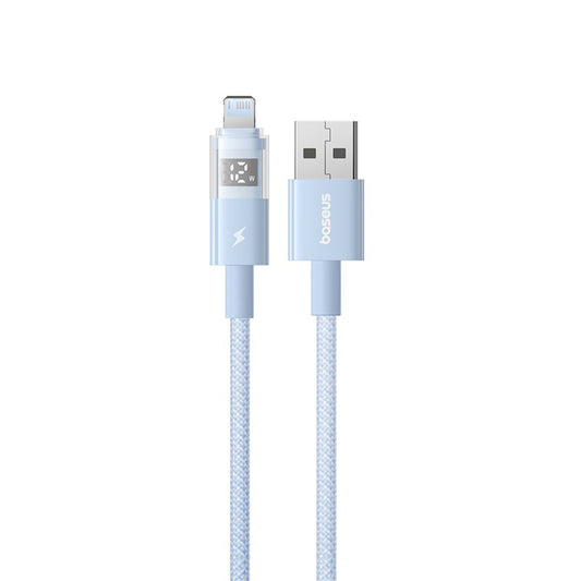Data- og opladningskabel USB-A - Lightning Baseus Display 2, 12W, 2m, Blå P10382700311-01