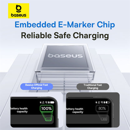 Data- og opladningskabel USB-A - Lightning Baseus Display 2, 12W, 1m, Lilla P10382700511-00