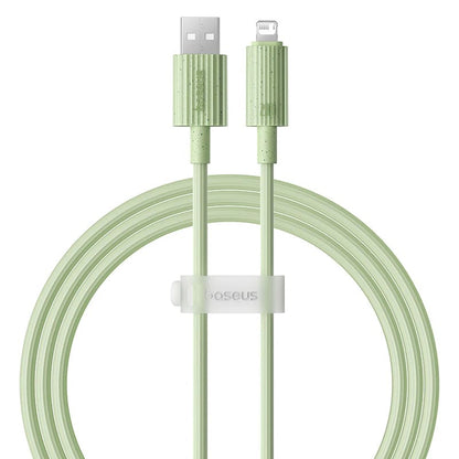 Data- og opladningskabel USB-A - Lightning Baseus Habitat, 18W, 2m, Grøn P10360200631-01