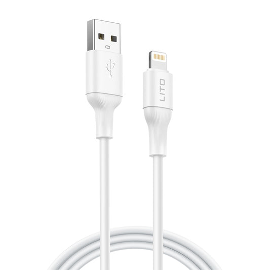 Data- og opladningskabel USB-A - Lightning Lito LD06L, 18W, 1m, Hvid