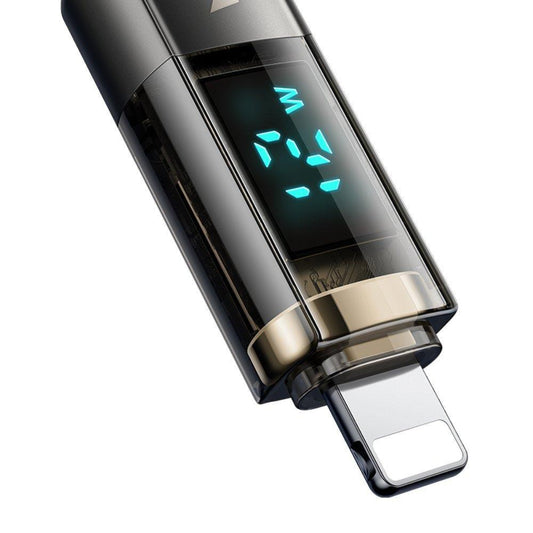 Data- og opladningskabel USB-A - Lightning McDodo CA-3620 Display Auto Power Off, 18W, 1.2m, Sort