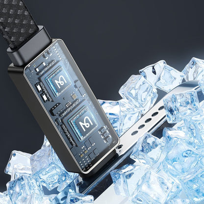 Data- og opladningskabel USB-A - Lightning McDodo CA-4970 Rythm Display, 18W, 1,2m, Sort