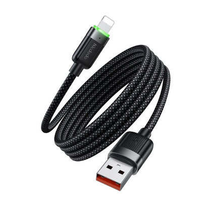Data- og opladningskabel USB-A - Lightning McDodo CA-6000 Self Winding, 18W, 1.2m, Sort