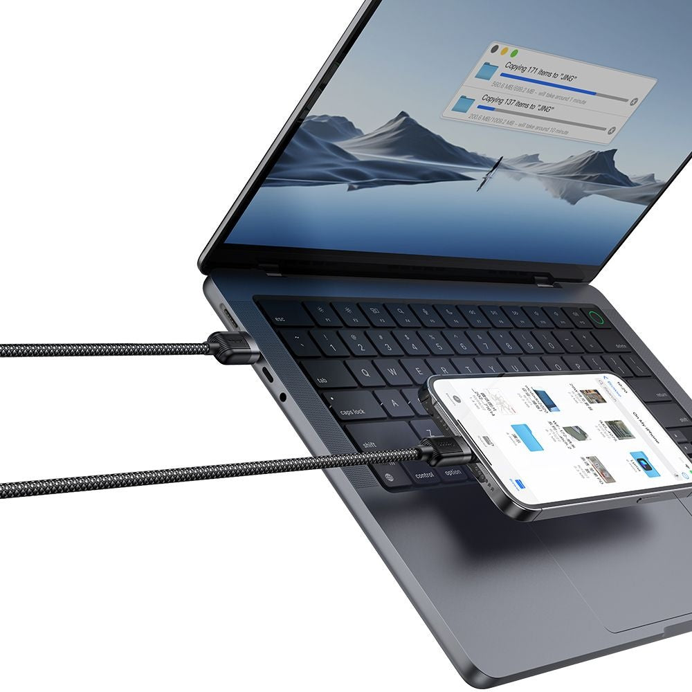 Data- og opladningskabel USB-A - Lightning McDodo CA-6000 Self Winding, 18W, 1.2m, Sort