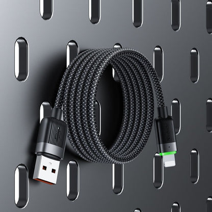 Data- og opladningskabel USB-A - Lightning McDodo CA-6000 Self Winding, 18W, 1.2m, Sort