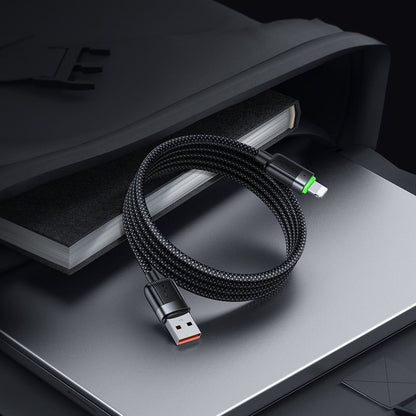 Data- og opladningskabel USB-A - Lightning McDodo CA-6000 Self Winding, 18W, 1.2m, Sort