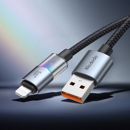 Data- og opladningskabel USB-A - Lightning McDodo CA-8170 Colorful, 18W, 1.2m, Sort