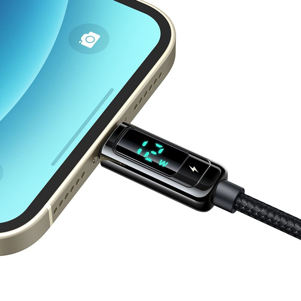 Data- og opladningskabel USB-A - Lightning McDodo CA-9940 Display, 12W, 1,2m, Sort