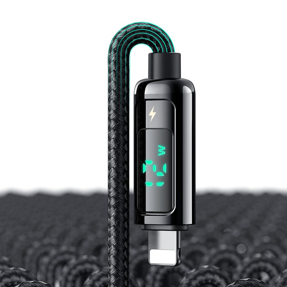 Data- og opladningskabel USB-A - Lightning McDodo CA-9940 Display, 12W, 1,2m, Sort