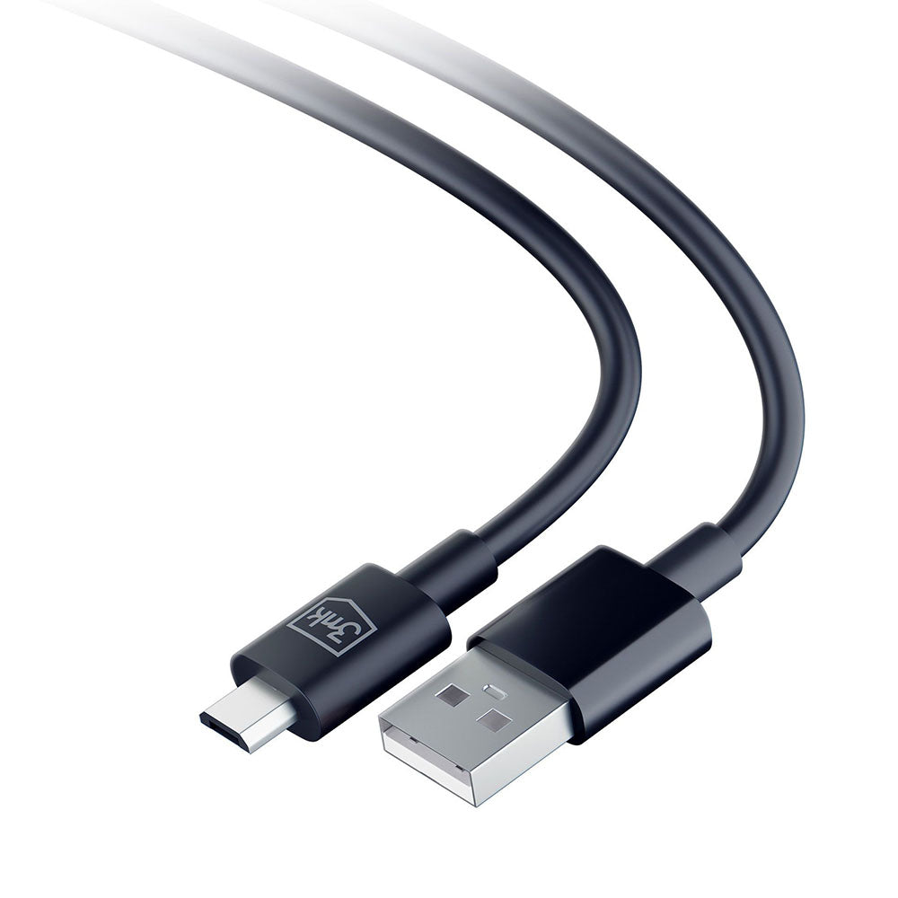 Data- og opladningskabel USB-A - microUSB 3MK Hyper, 18W, 1.2m, Sort