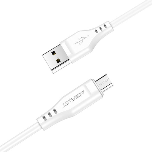 Data- og opladningskabel USB-A - microUSB Acefast C3-09, 18W, 1,2m, Hvid
