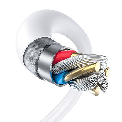 Data- og opladningskabel USB-A - microUSB Lito LD06V, 18W, 1m, Hvid