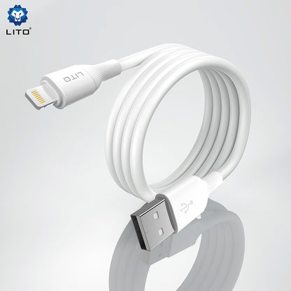 Data- og opladningskabel USB-A - microUSB Lito LD06V, 18W, 1m, Sort