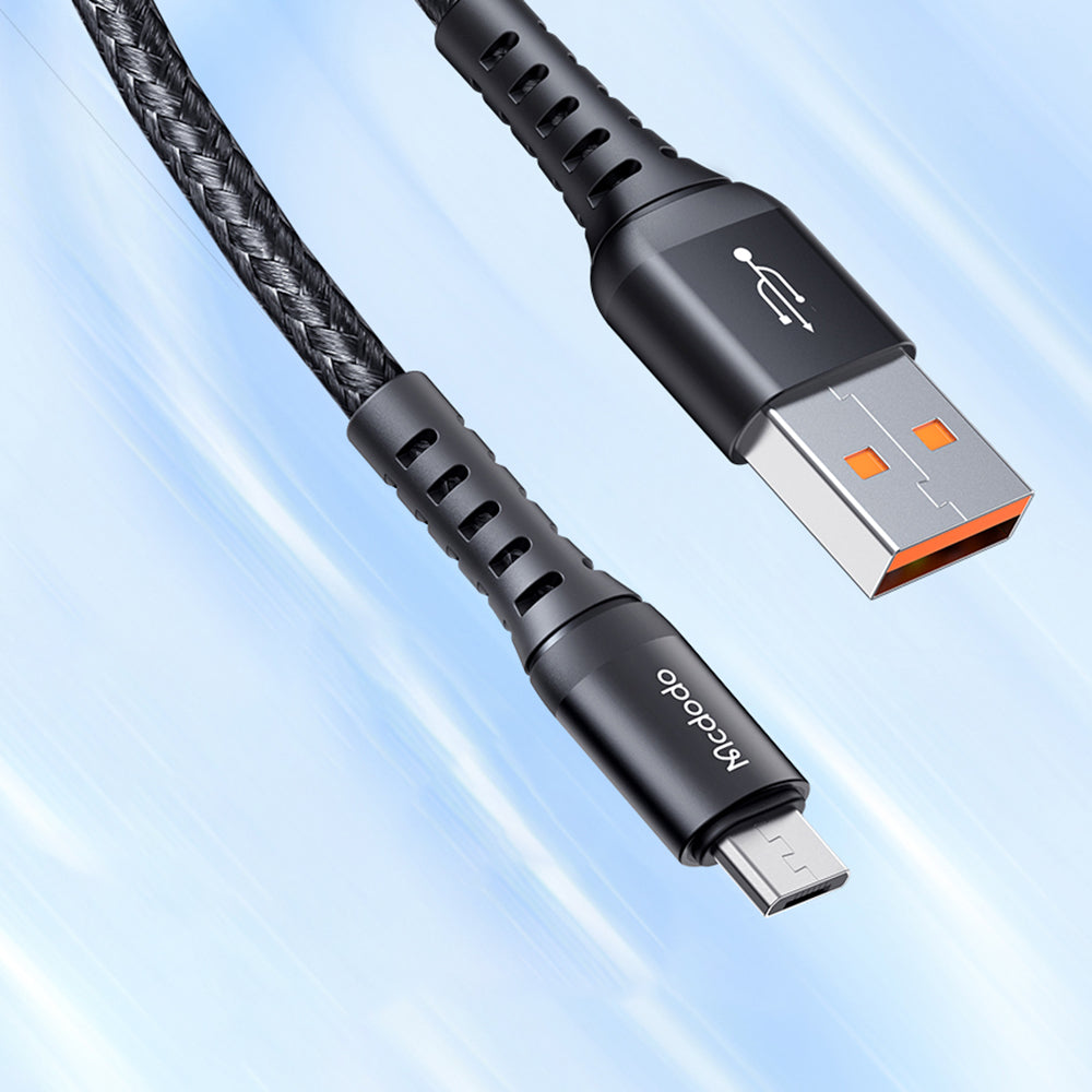 Data- og opladningskabel USB-A - microUSB McDodo CA-2281, 18W, 1m, Sort