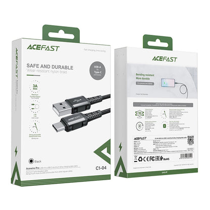 Data- og opladningskabel USB-A - USB-C Acefast C1-04, 18W, 1,2m, Sort