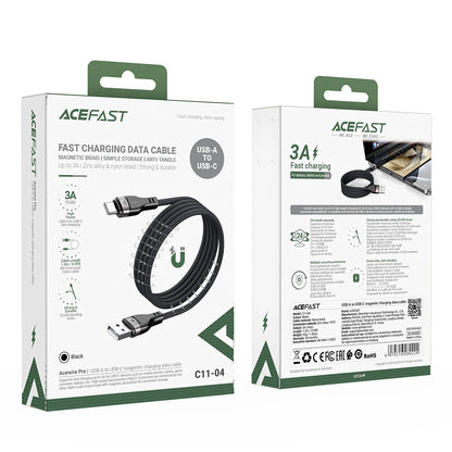Data- og opladningskabel USB-A - USB-C Acefast C11-04, 18W, 1.2m, Sort