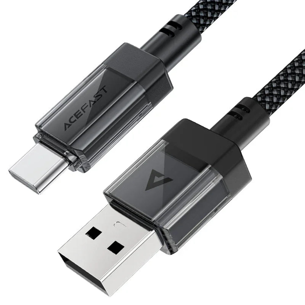 Data- og opladningskabel USB-A - USB-C Acefast C12-04, 18W, 1,2 m, Sort
