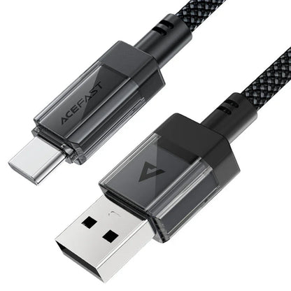 Data- og opladningskabel USB-A - USB-C Acefast C12-04, 18W, 1,2 m, Sort