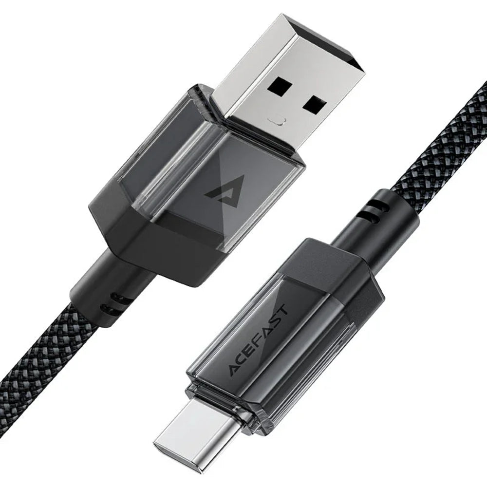 Data- og opladningskabel USB-A - USB-C Acefast C12-04, 18W, 1,2 m, Sort