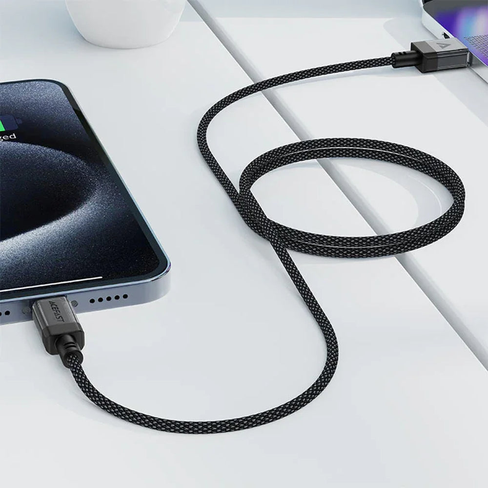 Data- og opladningskabel USB-A - USB-C Acefast C12-04, 18W, 1,2 m, Sort