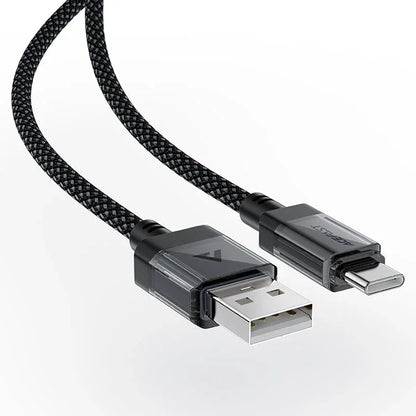 Data- og opladningskabel USB-A - USB-C Acefast C12-04, 18W, 1,2 m, Sort