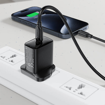 Data- og opladningskabel USB-A - USB-C Acefast C16-04, 18W, 1,2m, Sort