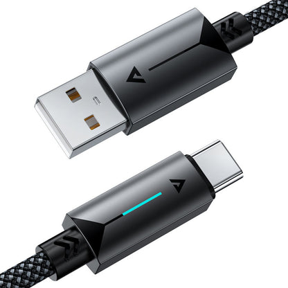 USB-A to USB-C Acefast C19-04 Data and Charging Cable, 18W, 1.2m, Black