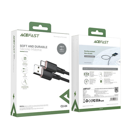 Data- og opladningskabel USB-A - USB-C Acefast C2-04, 18W, 1.2m, Sort
