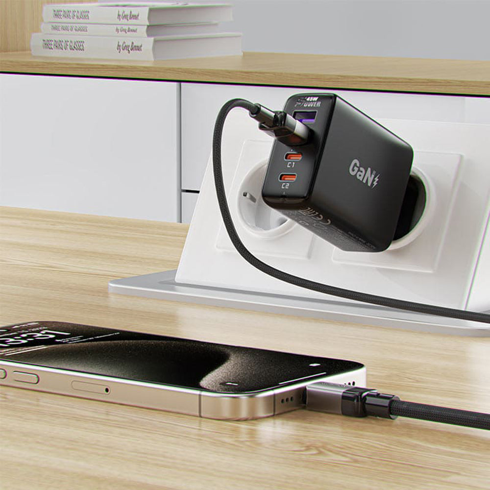 Data- og opladningskabel USB-A - USB-C Acefast C9-04, 18W, 1,2m, Sort