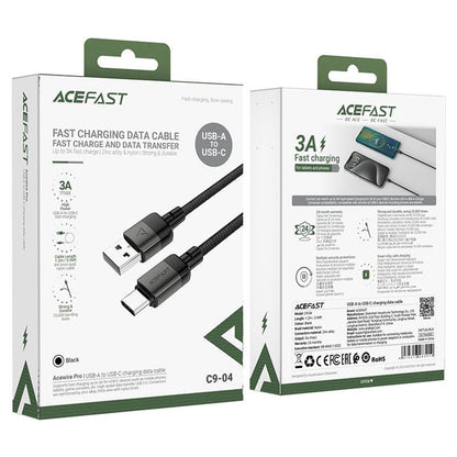 Data- og opladningskabel USB-A - USB-C Acefast C9-04, 18W, 1,2m, Sort
