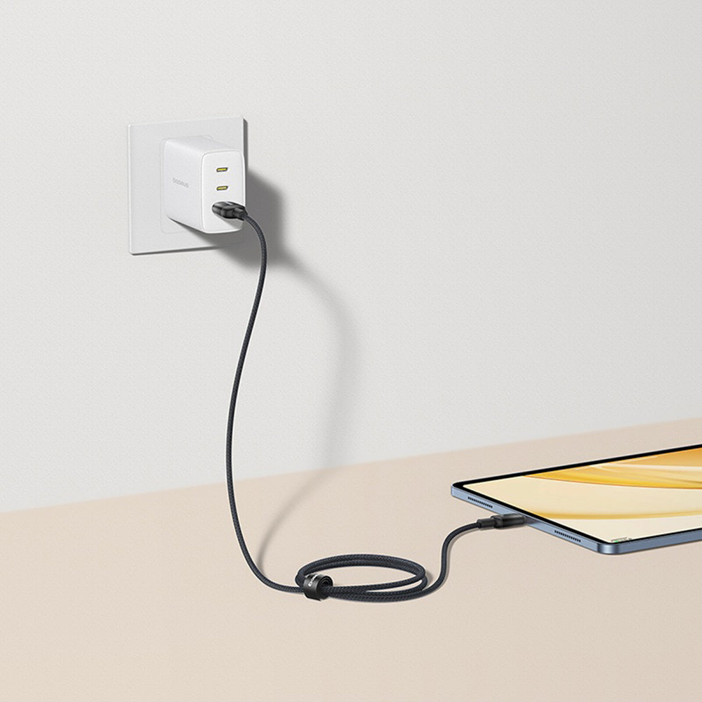 Data- og opladningskabel USB-A - USB-C Baseus Discolor, 100W, 1m, Sølv E0420803