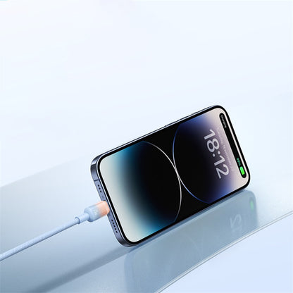 Data- og opladningskabel USB-A - USB-C Baseus Discolor, 100W, 2m, Sølv E0420700