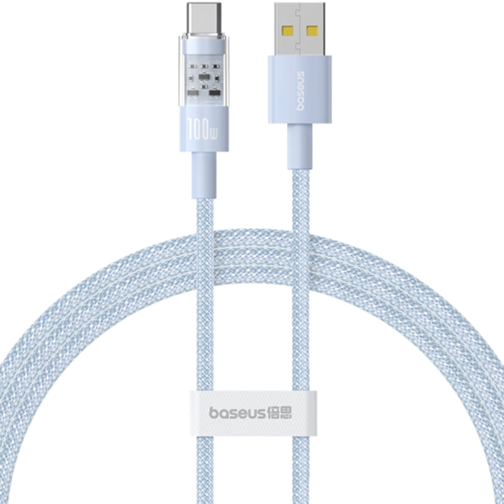Data- og opladningskabel USB-A - USB-C Baseus Gem, 100W, 2m, Blå P10373002311-01