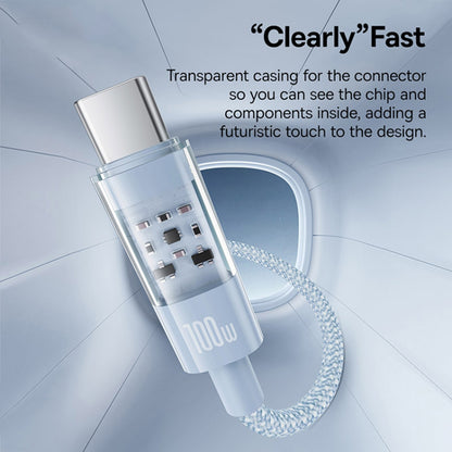 Data- og opladningskabel USB-A - USB-C Baseus Gem, 100W, 2m, Blå P10373002311-01