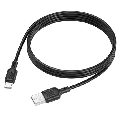 Data- og opladningskabel USB-A - USB-C Borofone BX113 Lenny, 18W, 1m, Sort