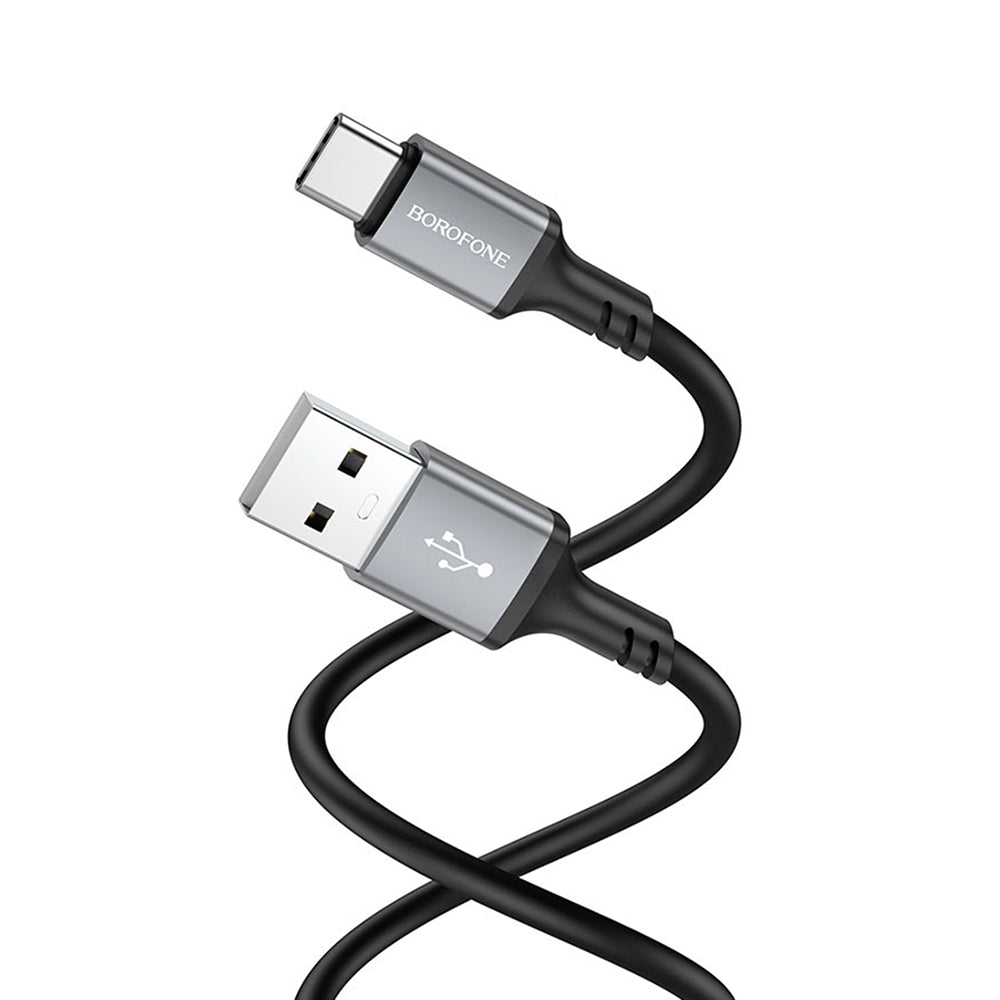USB-A to USB-C Data and Charging Cable Borofone BX83, 18W, 1m, Black