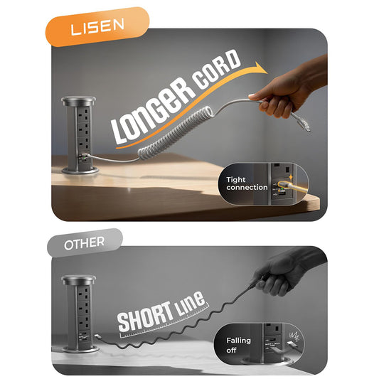 USB-A - USB-C Data- og Opladningskabel Lisen L114, 15W, 1m, Grå YL0125030001