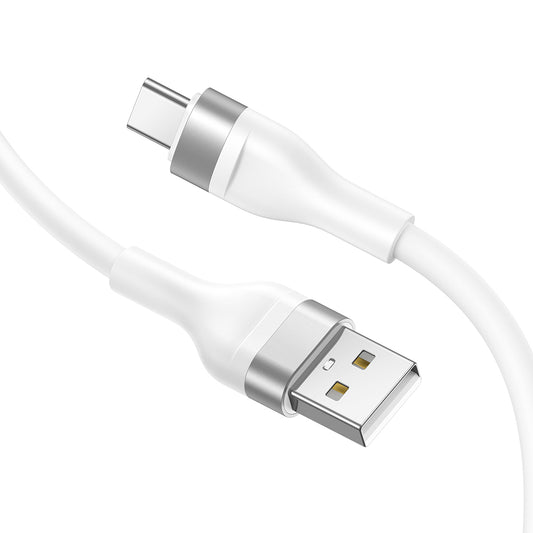 Data- og opladningskabel USB-A - USB-C Lito LD02C, 18W, 1.2m, Hvid
